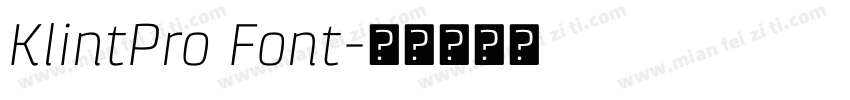 KlintPro Font字体转换